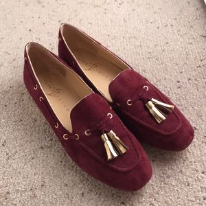 Burgundy Heeled Loafers